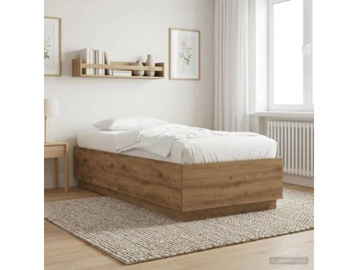 RJPLMFV Bettgestell, 80 x 200 cm, Holz Basis mit festen Latten, modernes Design, platzsparend, einfache Reinigung
