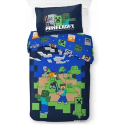 Procos, Kinderbettwäsche, Minecraft Bettlaken „I Got Your Back“ 140×200cm (200 x 140 cm, 90 x 70 cm)