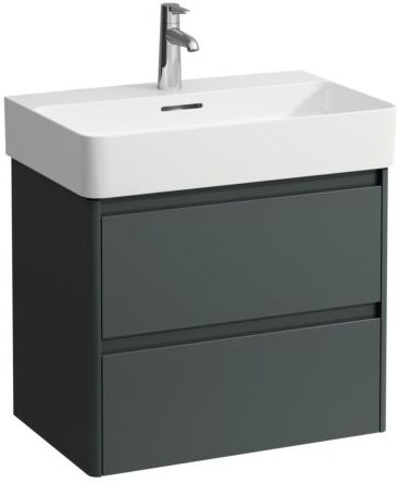 Laufen Waschtischunterschrank Base 2.0 H4113921082661 62,1x51,5x40cm, 2 Schubladen, Verkehrsgrau