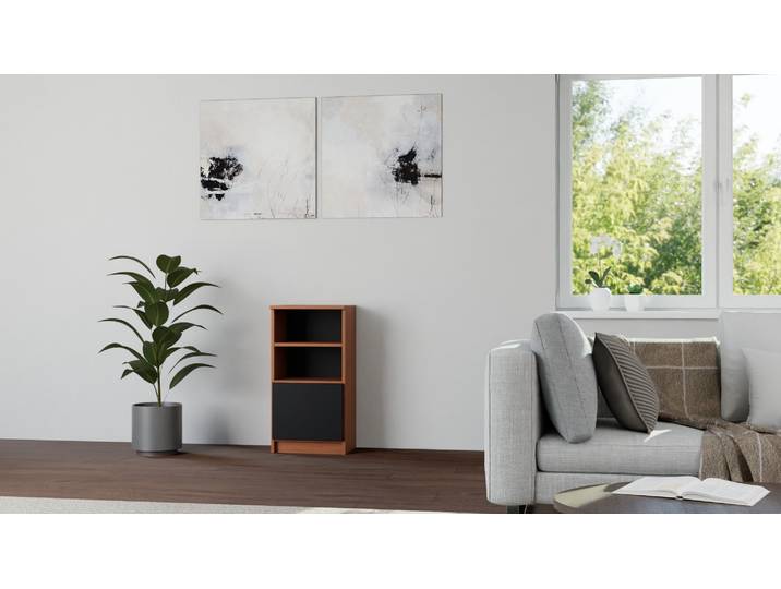 Schlichtes Sideboard aus Echtholz Furnier Echtholz Furnier Mahagoni geölt