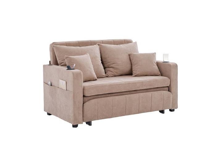 REDOM Sofa 2-in-1 Schlafsofa Klappsofa, mit zwei Funktionen Abnehmbar und waschbar Mit Aufbewahrungstasche, Mit USB-Ladefunktion Mit Becherhalter