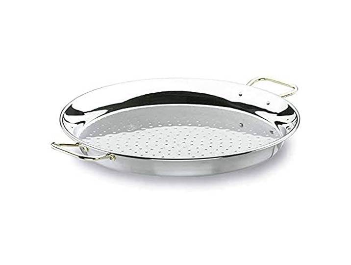 LACOR 60150 Paellapfanne, Edelstahl 18/10 50 cm Aus lebensmittelechtem Edelstahl gefertigt; hohe Korrosionsbeständigkeit und Haltbarkeit im täglichen Gebrauch