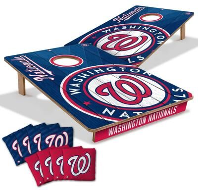 Skip's Garage Washington Nationals MLB Tailgate Cornhole Board Set
