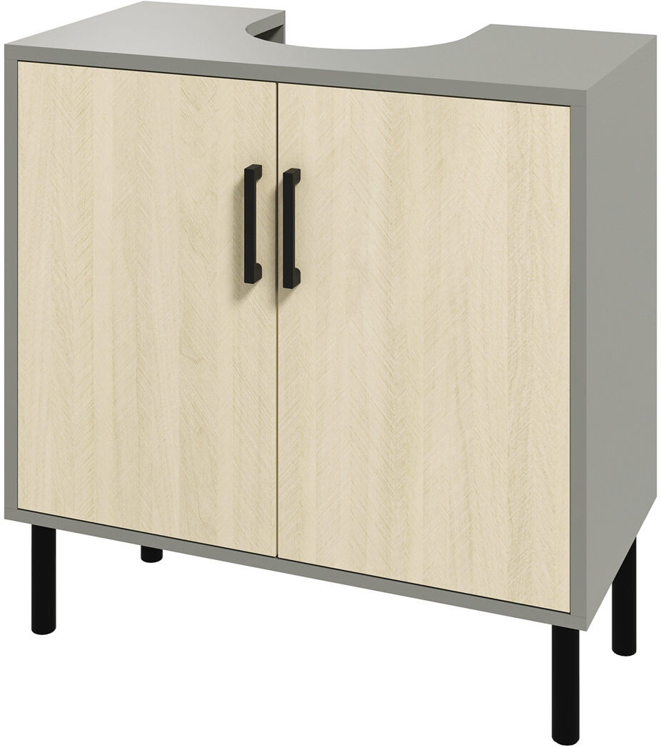 Brayden Studio Ashwika 60 mm Single Double Bathroom Vanity Base Natural 60cm H X 60cm W X 30cm D