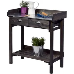 Tchibo - Pflanztisch mit Schubladen - 79x39x90cm - schwarz -