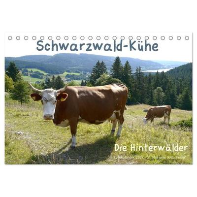 Schwarzwald-Kühe - Die Hinterwälder (Tischkalender 2027 DIN A5 quer), CALVENDO Monatskalender