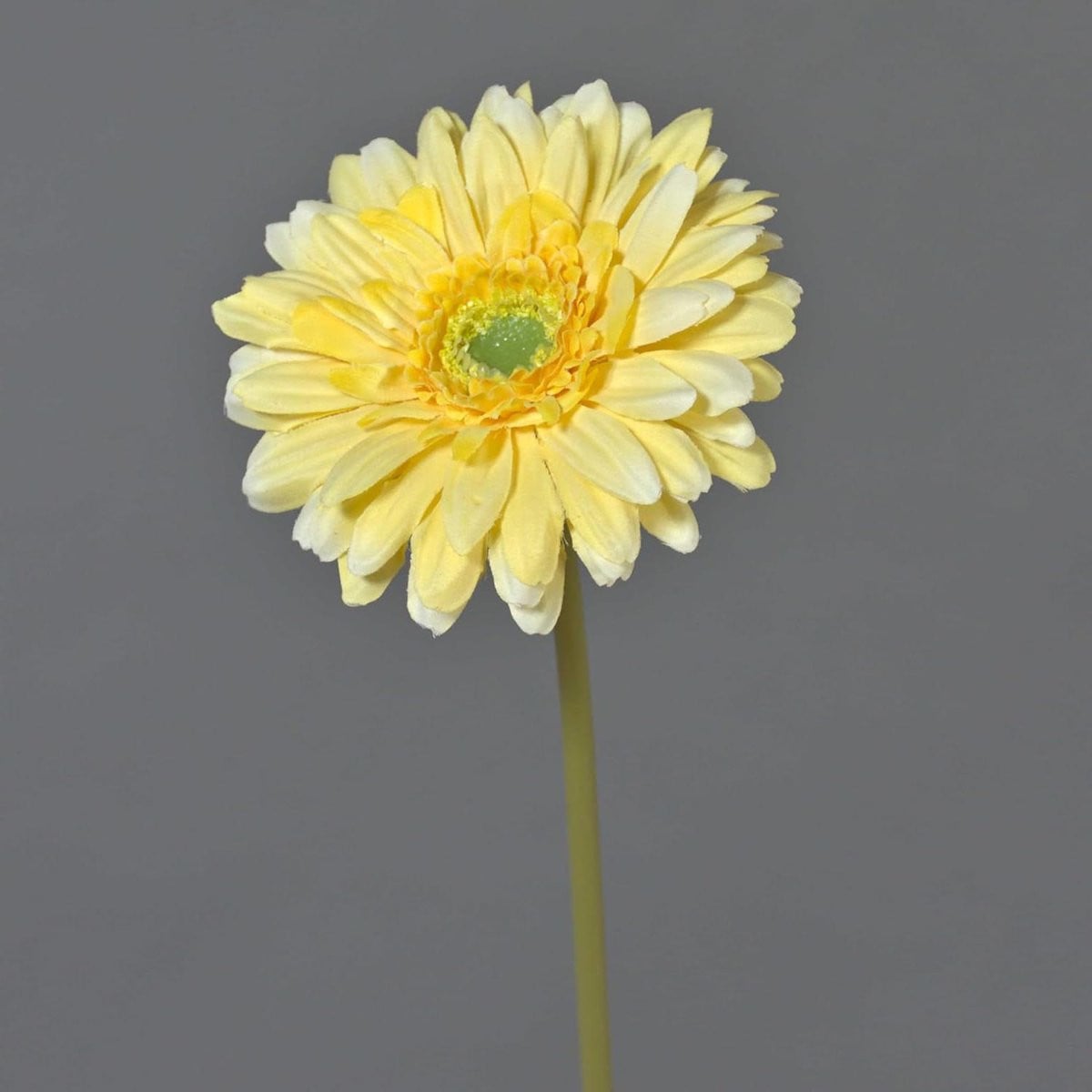 Gele Kunstbloem Gerbera met steel - 50 cm