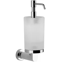 Gessi Emporio Seifenspender für Wandmontage mit Glas aus satiniertem Glas, 38815031, Farbe: Chrom