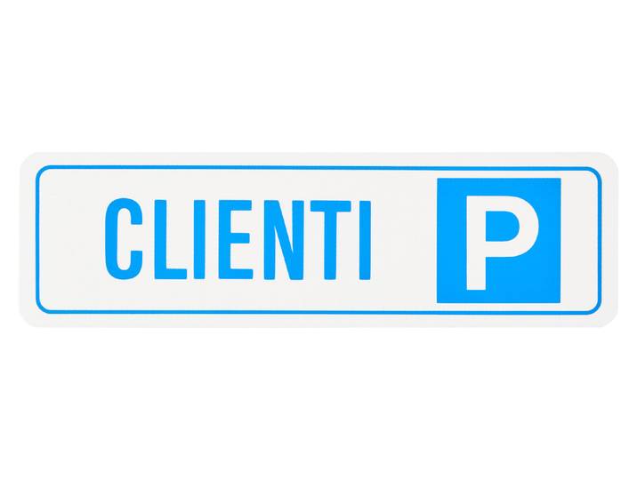 Schild «P Clienti» 33 × 9.5 × 0.1 cm