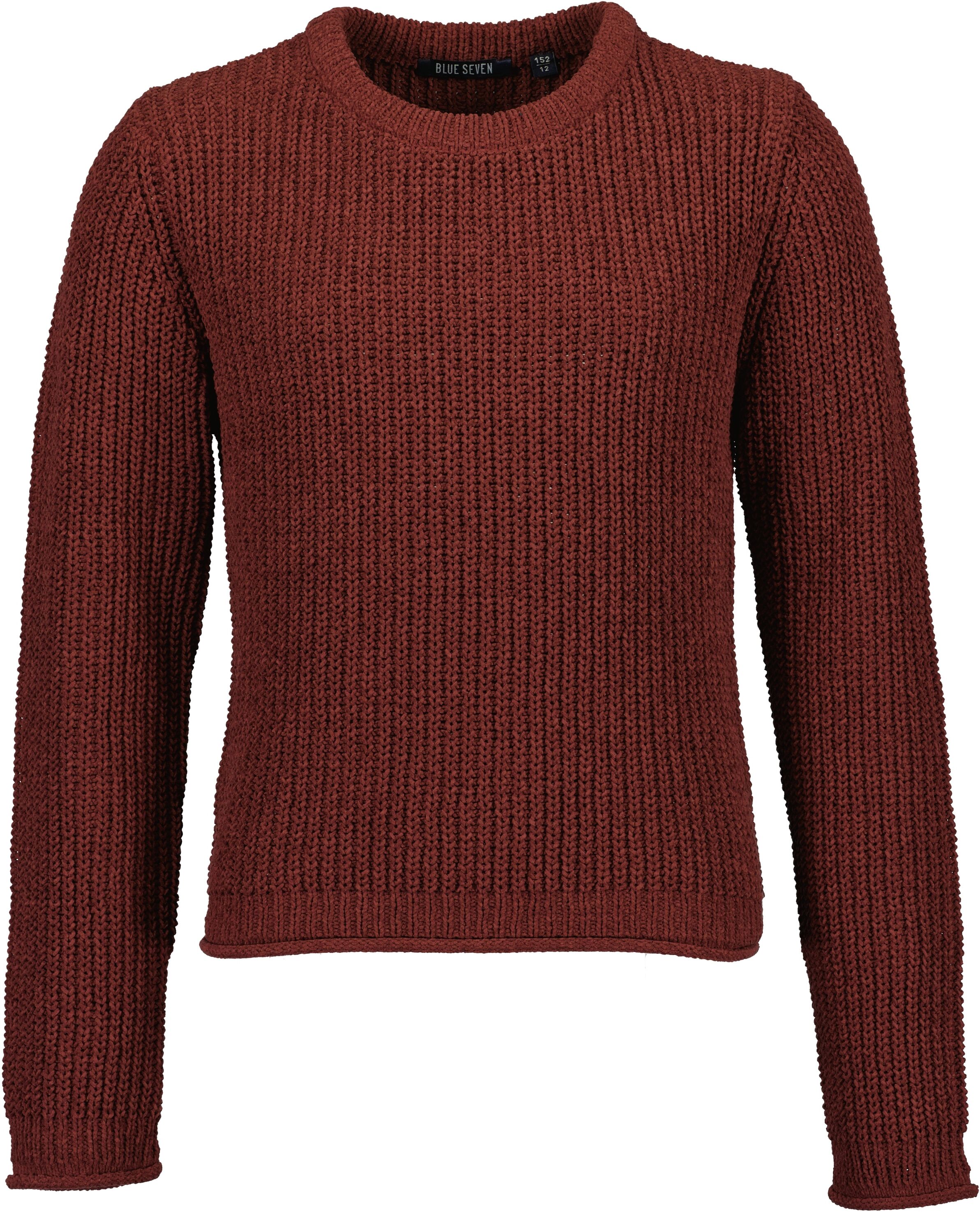 Strickpullover BLUE SEVEN "Pullover", Mädchen, Gr. 152, 3901, burgund, 100% Polyester, normal, Rundhals, Pullover Strickpullover
