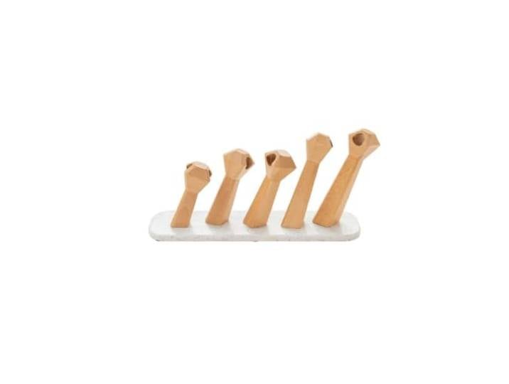Weinhalter Abgewinkelter Weinregal aus Holz, Tisch-Weinständer Küche(Groß)