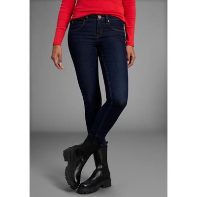 Skinny-fit-Jeans ARIZONA "Shaping", Damen, Gr. 36, N-Gr, blau (rinsed), Jeans, Obermaterial: 79% Baumwolle, 19% Polyester, 2% Elasthan, clean, Basic, eng lang, Jeans, skinny Passform, normale Leibhöhe, in Stretch-Qualität, Used-Look, Topseller