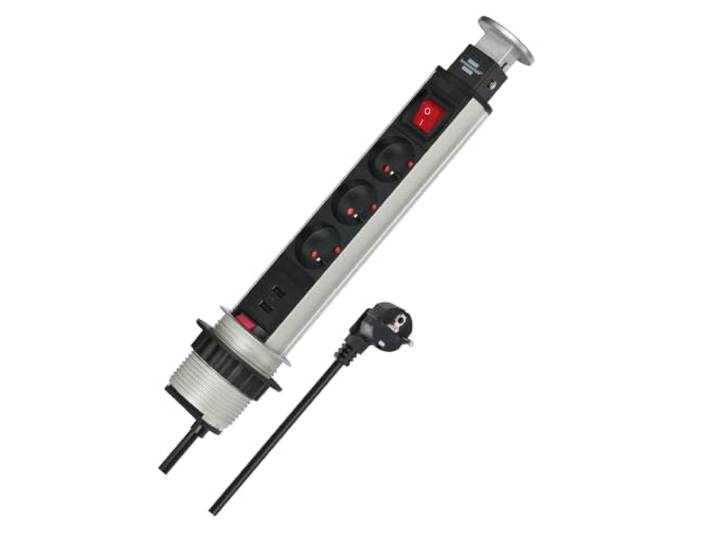 Brennenstuhl 1396201013 Stekkereenheid Tower Power, 3-voudig, USB