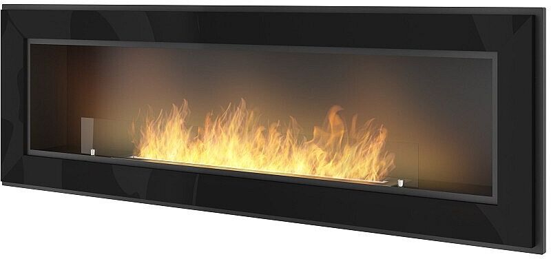 Chimenea de bioetanol empotrada Frame 1500 SimpleFire con cristal negro