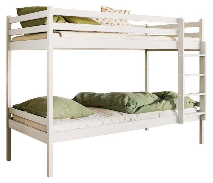 Etagenbett 90x200 inkl. Boxspring Olivier Weiß
