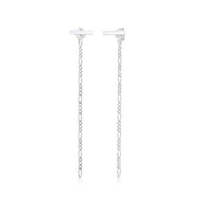 Paar Ohrhänger ELLI "Ohrringe Geo Stecker Hänger Figaro Trend 925 Silber" Gr. 67, silber, Ohrringe, Damen, 67, ohne Stein, Silber 925 (Sterlingsilber)