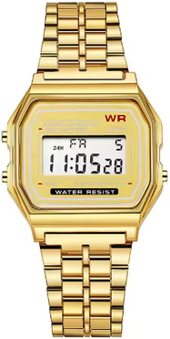 Uplifted Trends Retro Luxury Gold Rose Digital Display Watch For Men And Women gold