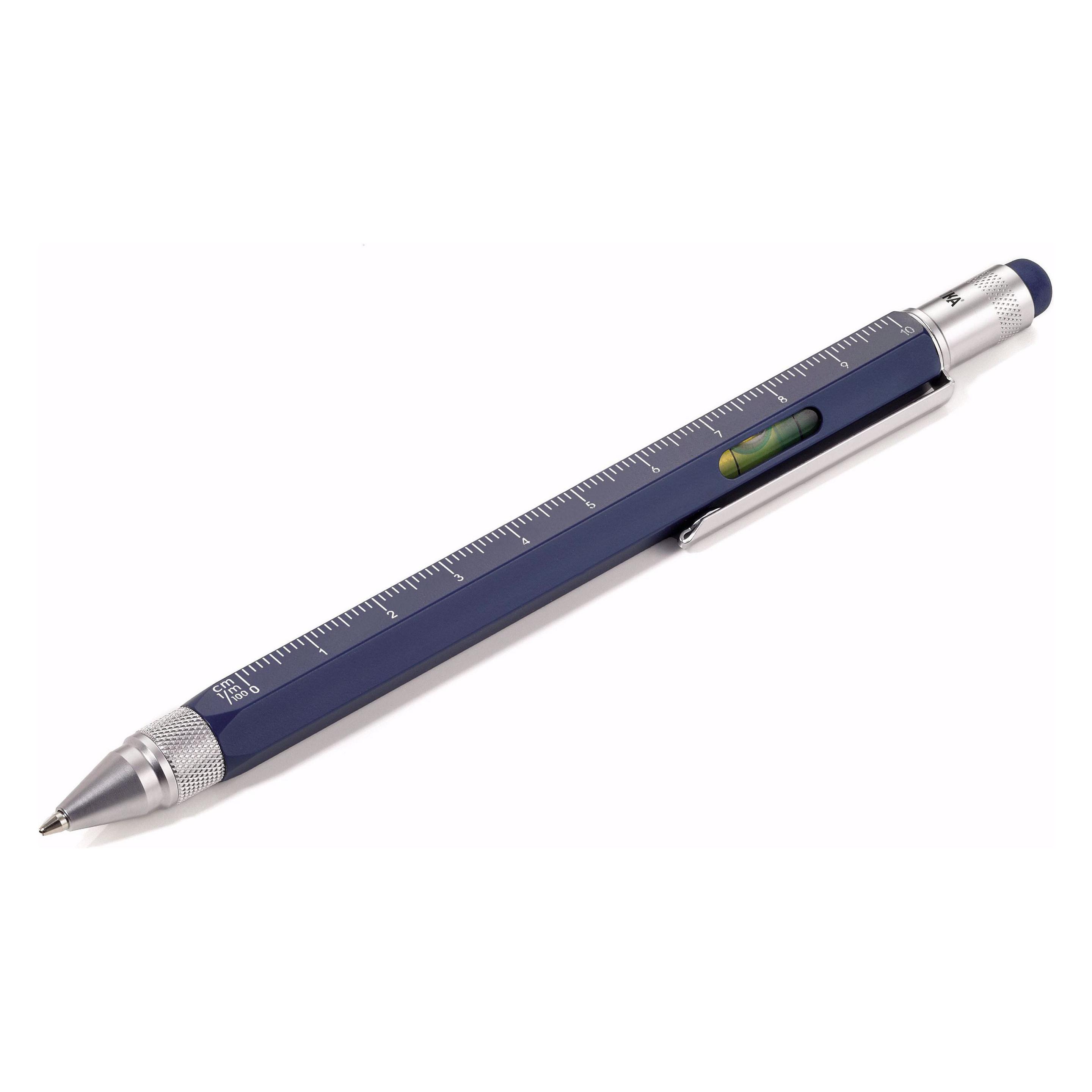 Troika Kugelschreiber Construction Pen 1 mm, Blau Silber (1x) (14.1.0011)