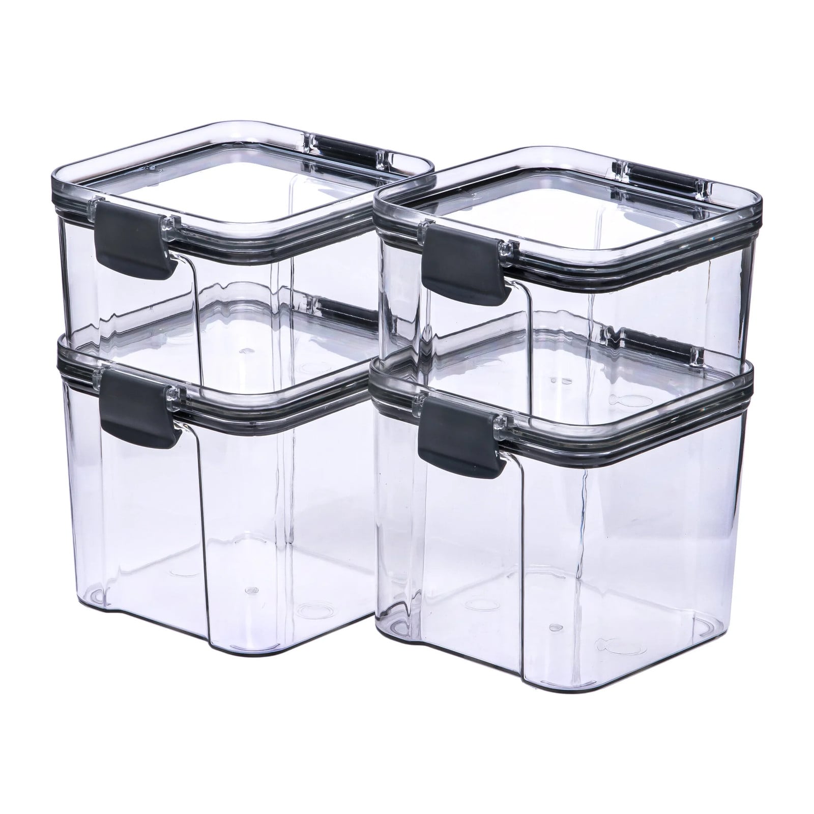 Krumble Voorraadpotten set van 4 - Kunststof - 460 ml en 700 ml