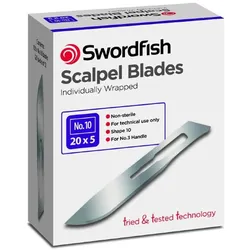 Swordfish, Cutter, Skalpell-Klingen Nr.10 VE=100 Stück (Ersatzklinge)
