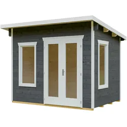 Skan Holz 28 mm Gartenhaus Solna schiefergrau