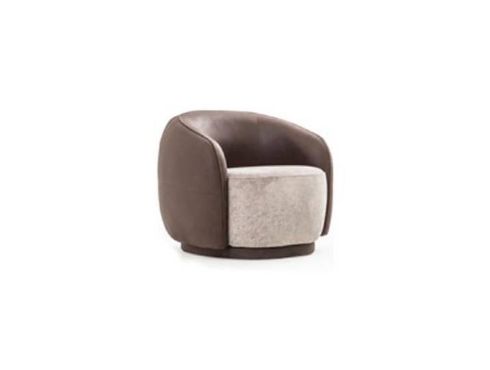 JVmoebel Sessel Eleganter Lounge Sessel aus Design Stoff in Braun und Beige (Sessel), Made in Europa