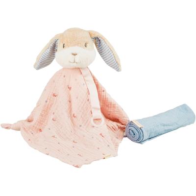 Schmusetuch STERNTALER "Träumli-Set Hase Hanni", Baby, rosa (quarzrosa), Baumwolle, Polyester, Schnuffeltücher