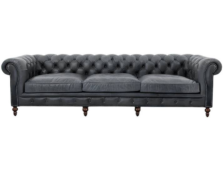 JVmoebel Chesterfield-Sofa Elegante Couchecke aus Leder und Textil in Grau, Packung, Made in Europa