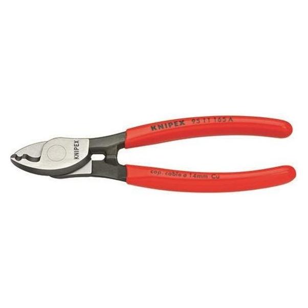 Knipex kabelsaks med dobbeltskaer 95 11 165 A SB (165 mm) (95 11 165 A SB)