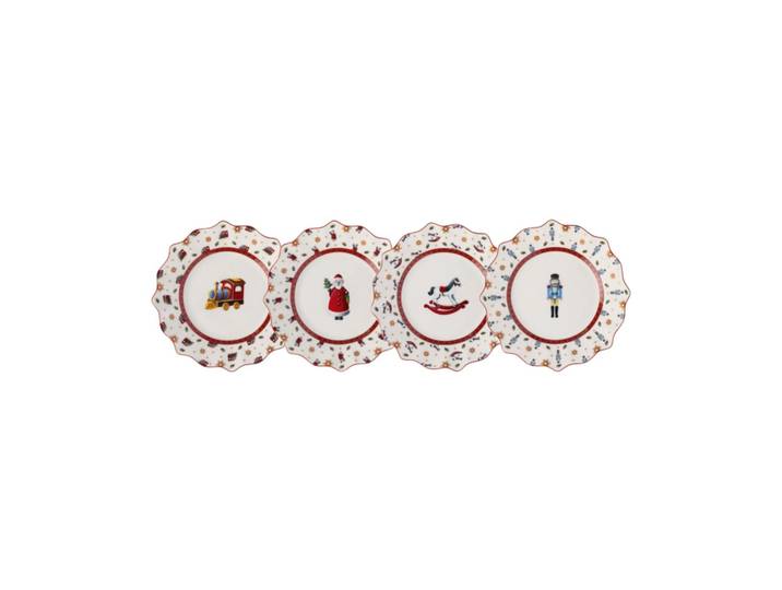 Villeroy & Boch Assiette Toy s Delight 4 pièces Blanc-rouge'