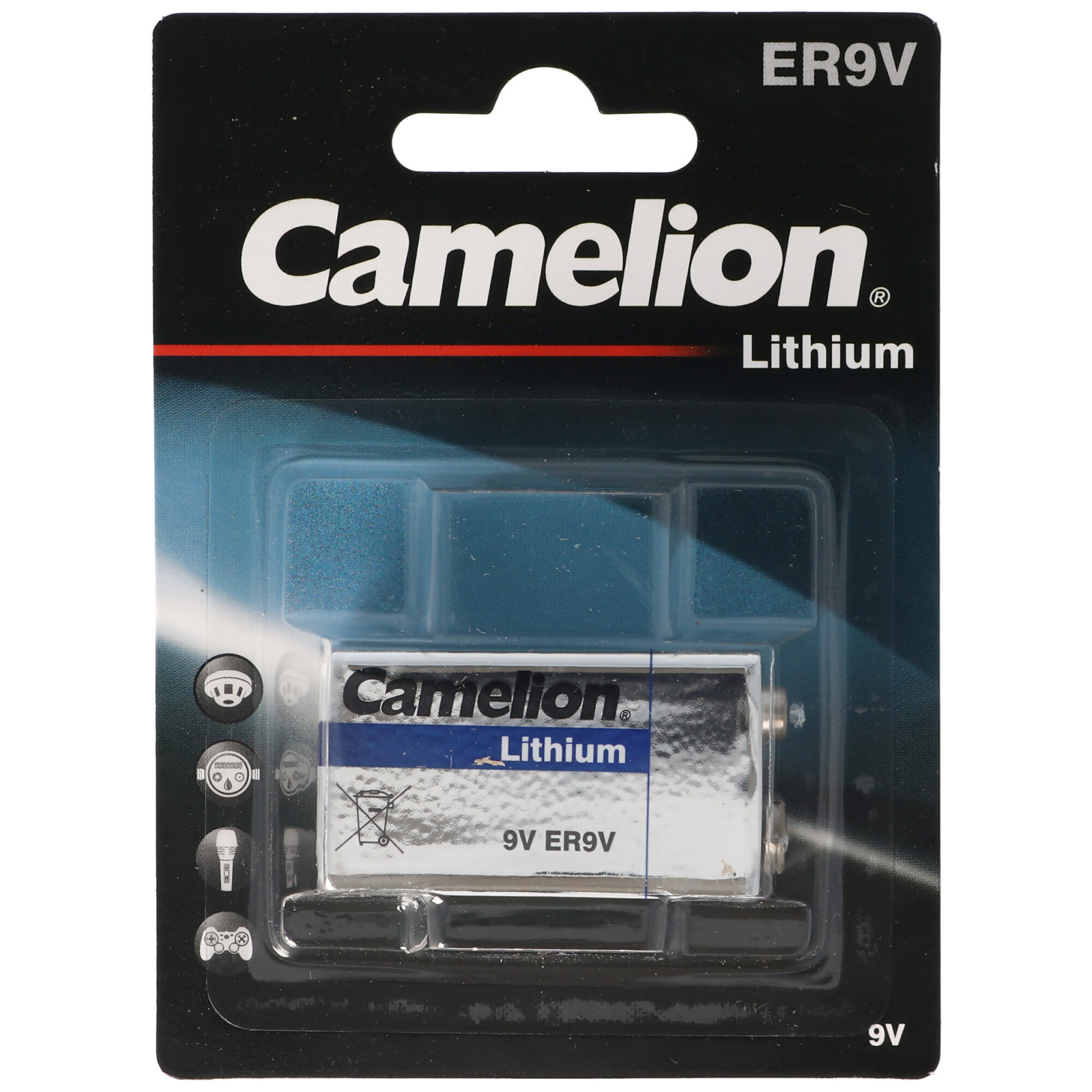 Camelion Lithiumbatterijen 9V voor rookmelders en meetapparatuur