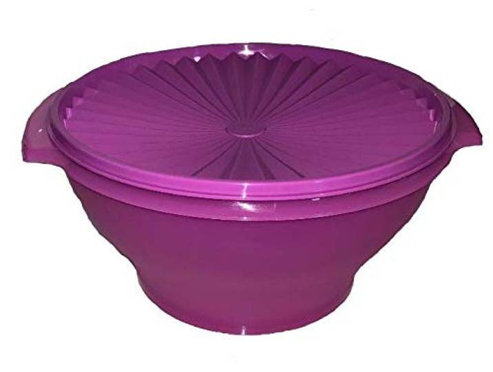 Tupperware Servalier Salatschüssel, rund, 17 Tassen, 4 Liter, Hellviolett