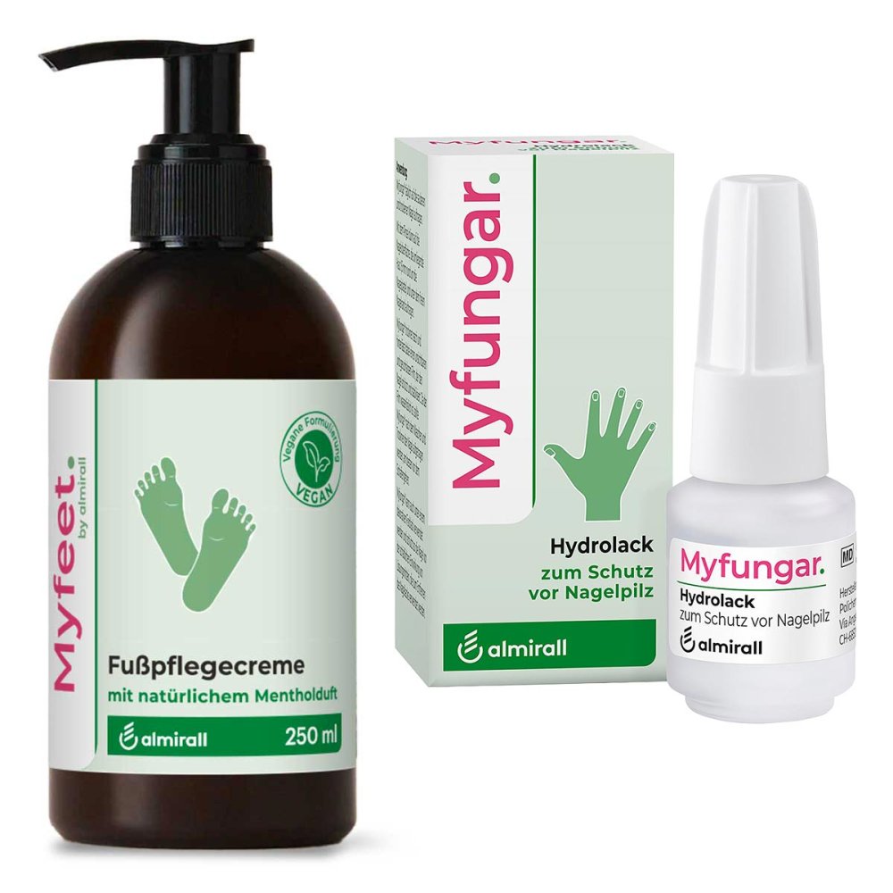 Myfeet By Almirall Fußpflegecreme + Myfungar Nagellack Lösung 08107770