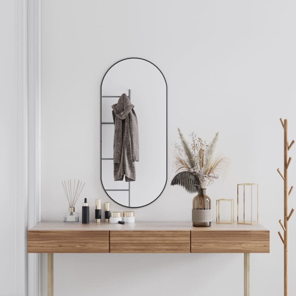 17 Stories Kluk Wall Mirror Black 100cm x 45cm