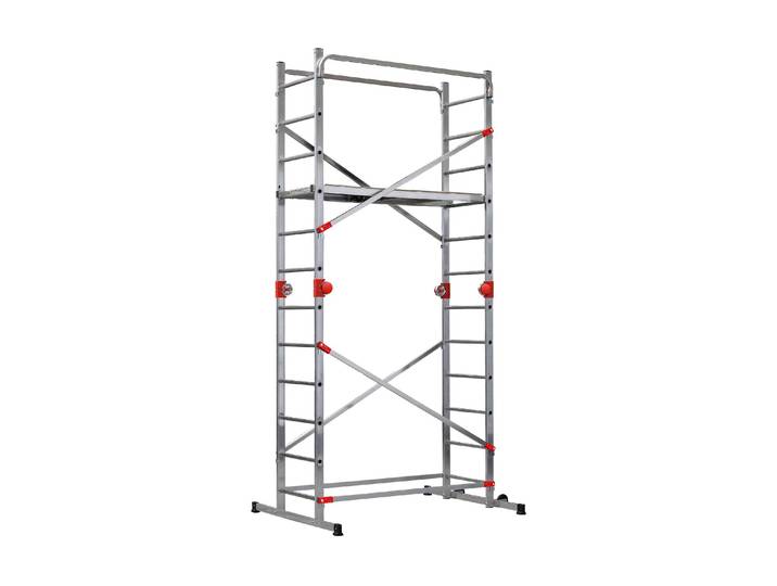 Gerüst HAILO Fast & Lock Combi 5 , silber (silberfarben), B:170cm H:435cm, Aluminium, Gerüste, Gerüst