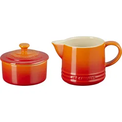 Signature Milchkrug und Zuckerdose Feuriges Orange 2 El.