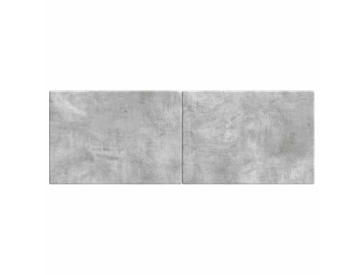 Breda Wand-Kopfteil, Grau, Beton, Holz, 140 x 3 x 50 cm Feuchtigkeitsbeständig, geradliniges Design, integrierte Ablage, Wandmontage, einfache Reinigung