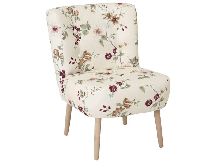 Max Winzer Sessel, Weiss, Holz, Buche, Blume, 58x78x68 cm, Goldenes M, Made in Germany, Wohnzimmer, Sessel, Sessel