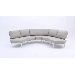 Loungemöbel Set Palau Lounge 3 tlg. Aluminium Beige Creme