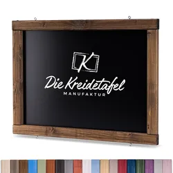 Die Kreidetafel Manufaktur Kreidetafel mit Holzrahmen / Kolonial 100x50cm