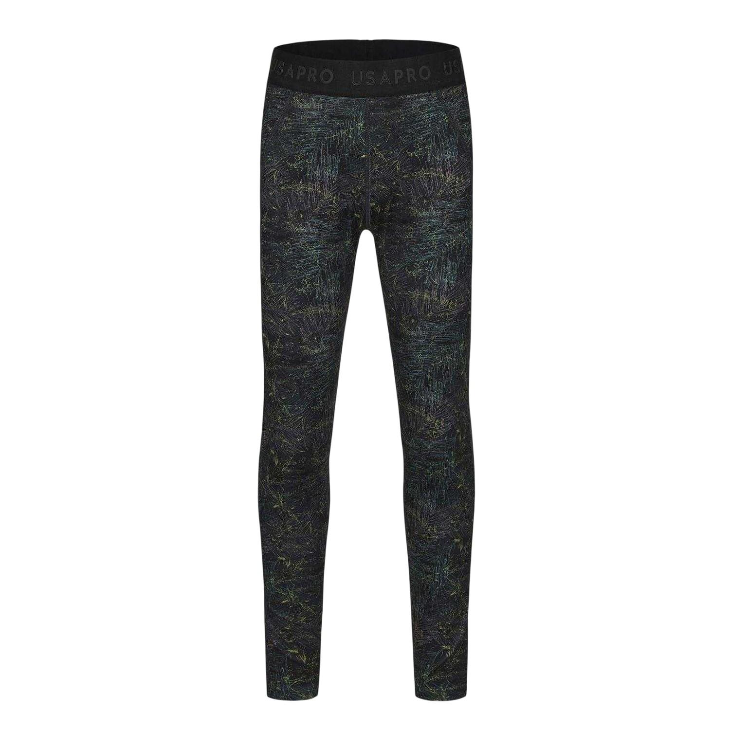 USA Pro - "Pro" Leggings für Mädchen , Training (Schwarz)