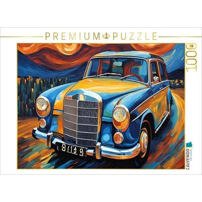 CALVENDO Puzzle Oldtimer im Stil von van Gogh | 1000 Teile Lege-Größe 64x48cm Foto-Puzzle für glückliche Stunden