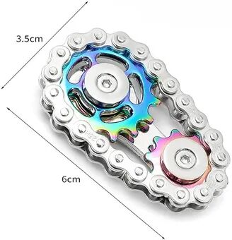 DynamicDeals GearFlow Metal Fidget Spinner Desk Toy For Stress Relief, Focus & Office Decor corlorful Gear