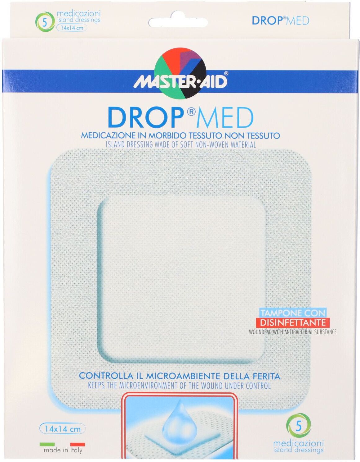 PIETRASANTA PHARMA SpA Master Aid Drop Med, 5 Pezzi 14 x 14 cm
