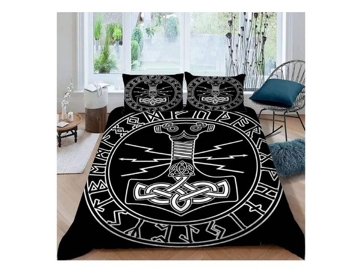 LuxusKollektion Jugendbettwäsche Bettwäsche Set Wikinger 3D 155x220 3tlg