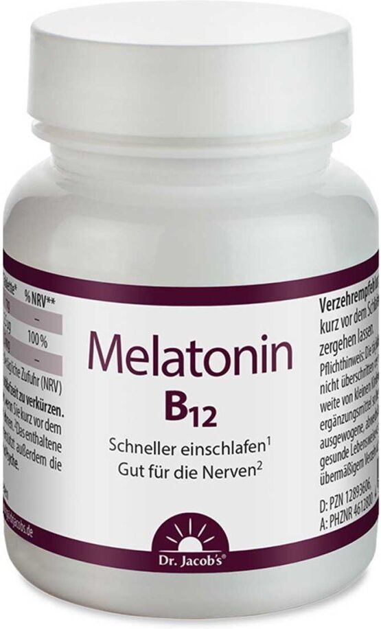 Dr. Jacob's Melatonin 1 mg B12 Lutschtabletten vegan