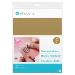 Silhouette Rubbel-Aufkleberfolie für Schneideplotter 215 mm x 280 mm gold