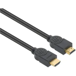 Manhattan CL3 4K@60Hz High Speed HDMI-Kabel für Wandinstallationen, mit Ethernet, 10 m (10 m), Videokabel, Schwarz