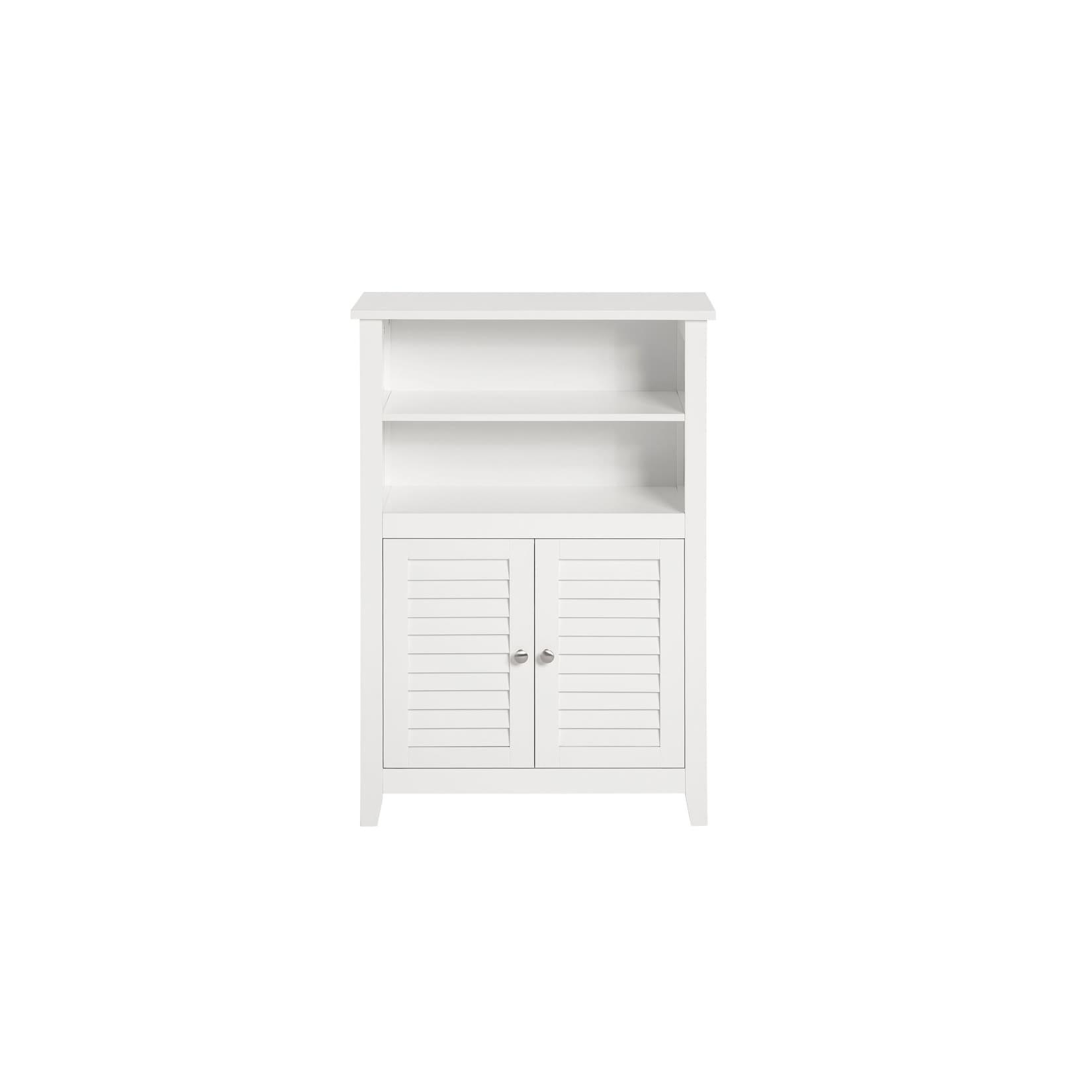 SoBuy Badunterschrank mit 2 Türen Weiß 60x25,5x90cm Klassisch