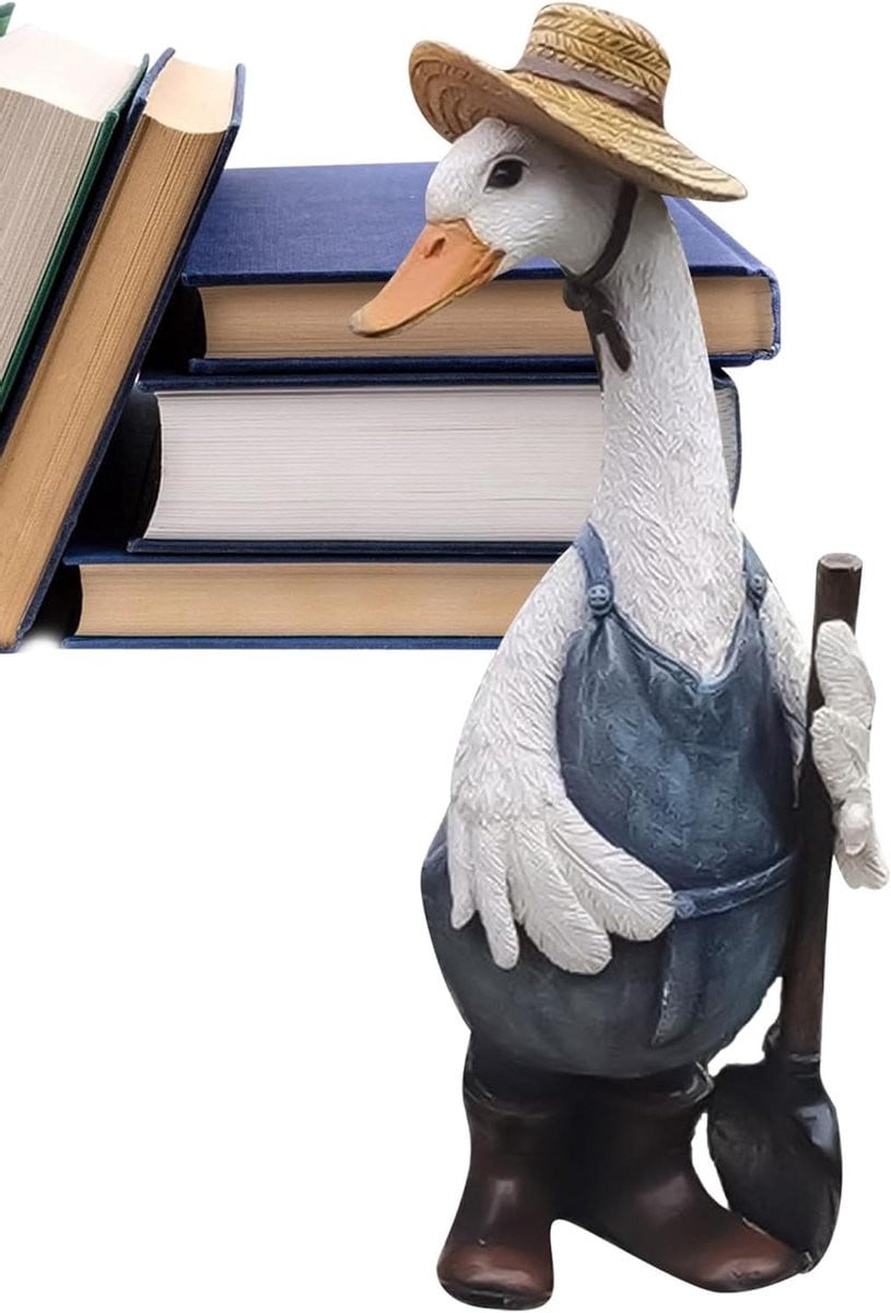Decoratief Hars Dierenbeeldje Man Eend voor Tafeldecoratie